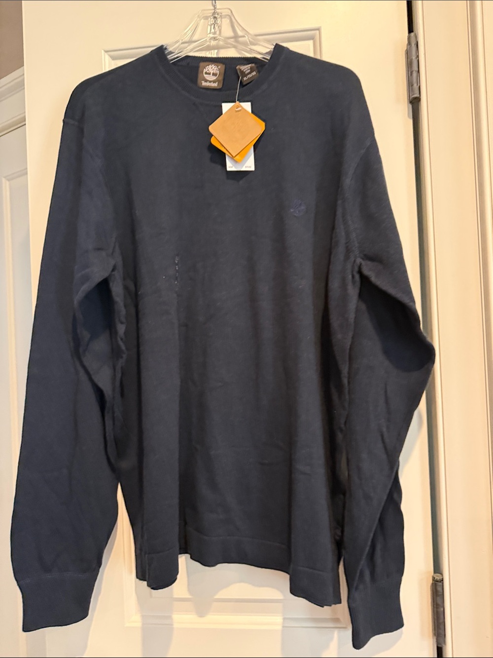 Timberland Men's Dark Navy Crewneck Long Sleeve Sweatshirt